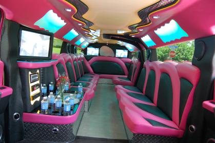 South Beach Pink Hummer Limo 